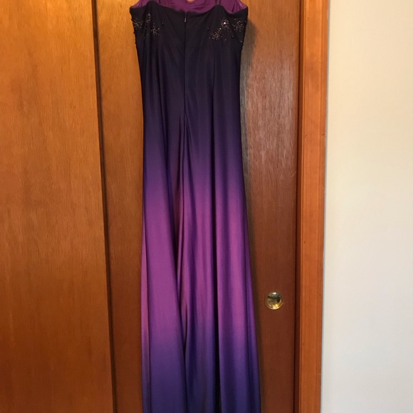 Purple Ombré Evening Gown - Picture 2 of 8